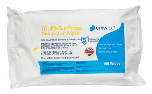 Uniwipe - Multi-Surface Disinfection Wipes (Pack of 100)