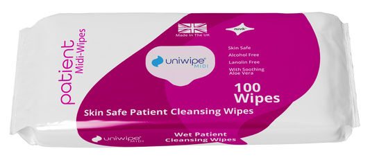 Uniwipe - Patient Wet Cleansing Wipes (Pack of 100)