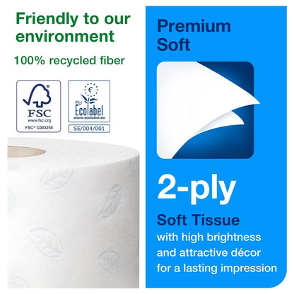 Tork Soft Mini Jumbo Toilet Roll Premium 2Ply - 110254 - Case of 12 x 170m