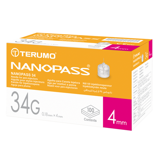 Nanopass® 34G Needle for Pen Injectors - Pack of 100