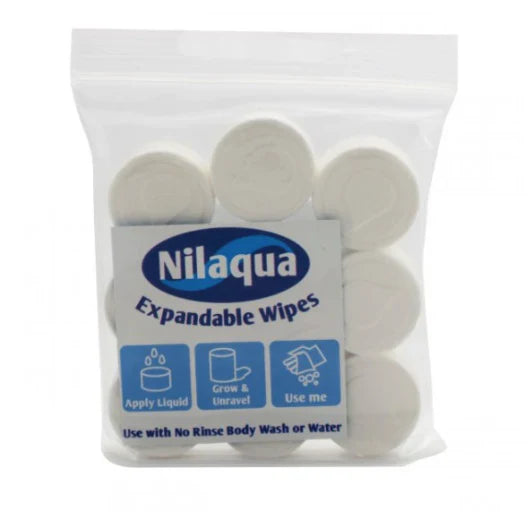 Nilaqua Expandable Wipes Tabley - Pack of 9