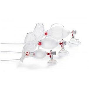 Ambu SPUR II Infant, with pressure limiting valve, patient valve, O2 tube reservoir and disposable face mask size 0
