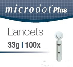 Microdot Plus Lancets 33G - Box of 100