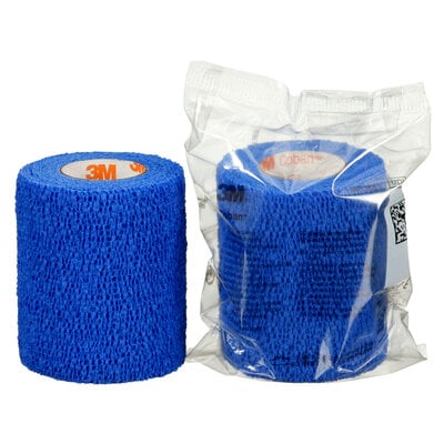 3M Coban Self-Adherent Bandage, BLUE, 2.5cm x 4.5m - Single