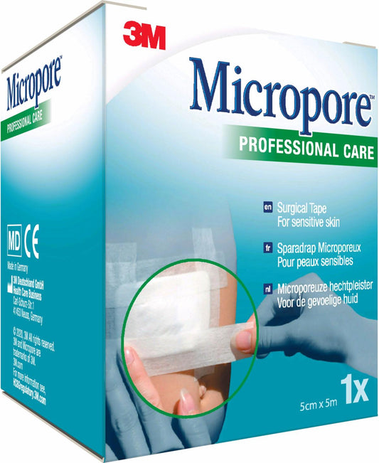 3M™ Micropore™ Medical Tape 1530P-1S, 25 mm x 5 m - Box of 12