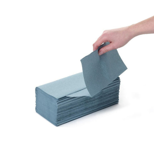 C-Fold Hand Towels - Blue - 1ply - 21.5x25cm - 2400 Sheets