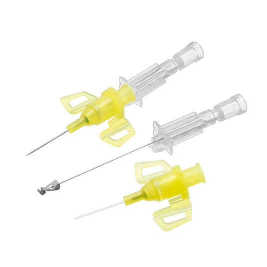 INTROCAN SAFETY 3 Closed IV Catheter 24G 0.75Inch Yellow - Box of 50