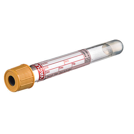 VACUETTE® TUBE 5 ml CAT Serum Separator Clot Activator- 13x100 gold cap, PREMIUM x 50