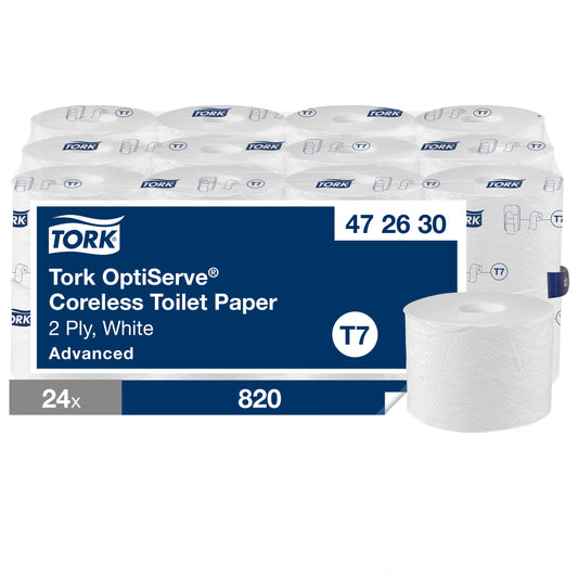 Tork OptiServe Coreless Toilet Paper - 2 Ply - Pack of 24