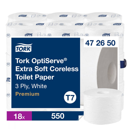 Tork OptiServe Premium Coreless Toilet Paper - 3 Ply - Pack of 18