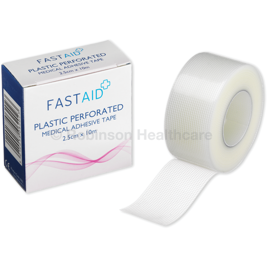 Fast Aid Plastic Perforated Tape - 2.5cm x 10m - SINGLE