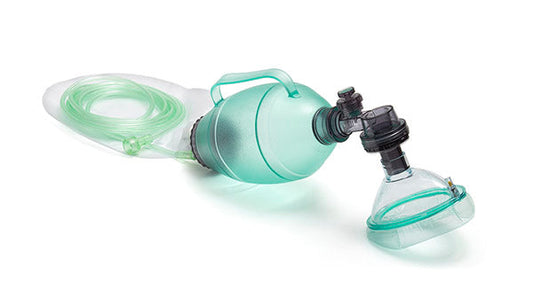 Adult BVM resus system, 1L bag with pressure relief valve (40cm H20), size 4 mask - Single