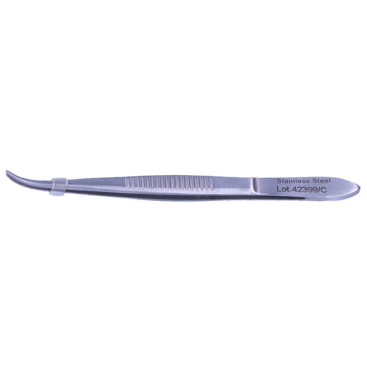 Micro Forceps - Curved + Smooth - 9cm