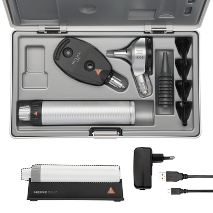 Heine BETA 200 LED Ophthalmoscope + BETA 400 LED F.O. Otoscope
