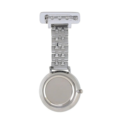 Annie Apple Nurses Fob Watch - Aurora - Navy/Silver - Link - 35mm