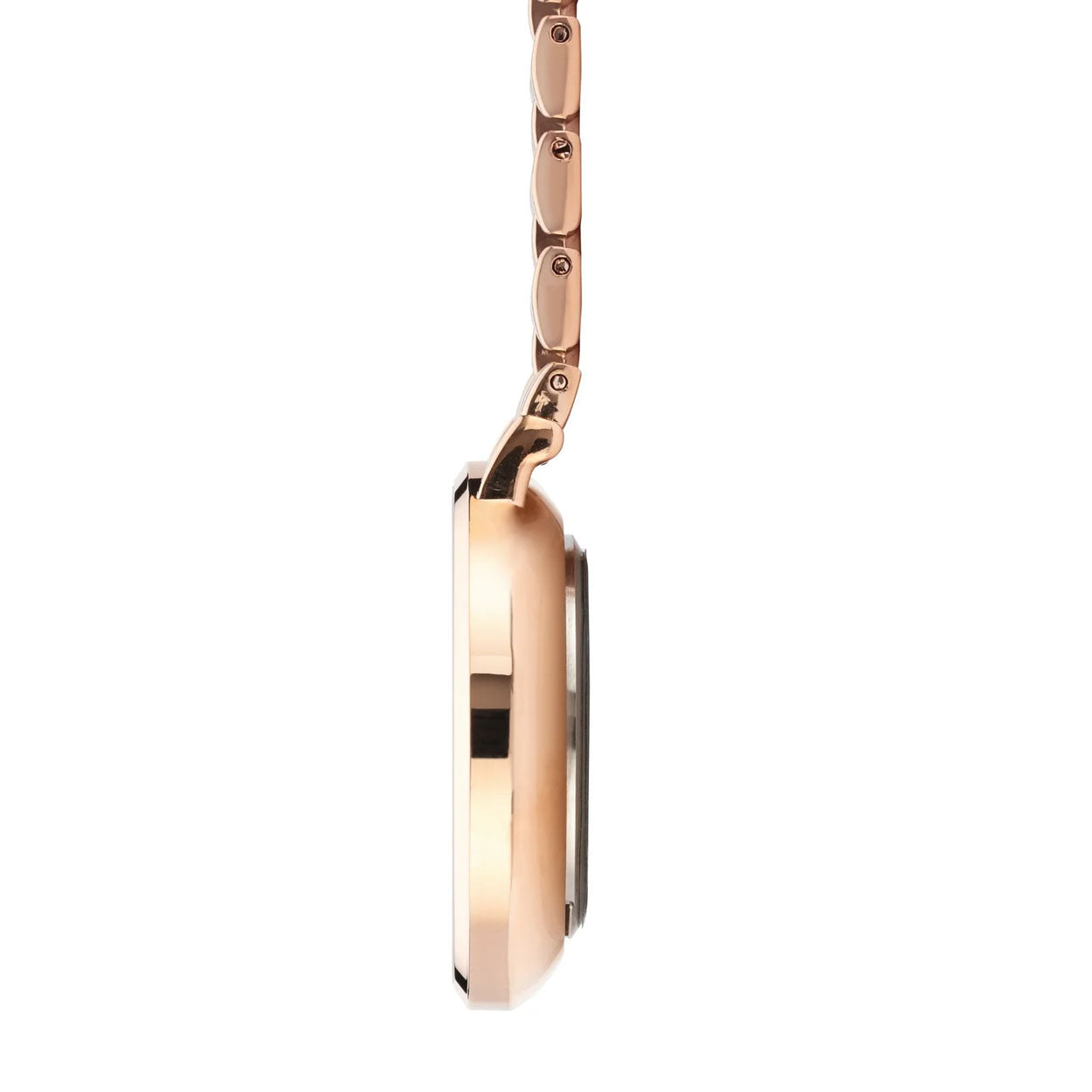 Annie Apple Nurses Fob Watch - Aurora - Pink Mother of Pearl/Rose Gold - Link - 35mm