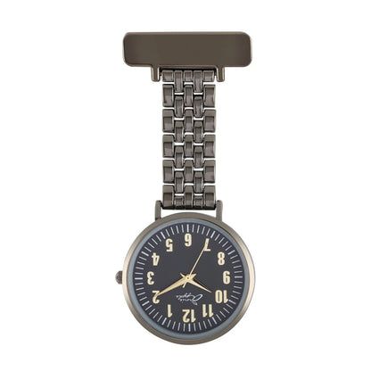 Annie Apple Nurses Fob Watch - Aurora - Gold/Gunmetal - Link - 35mm