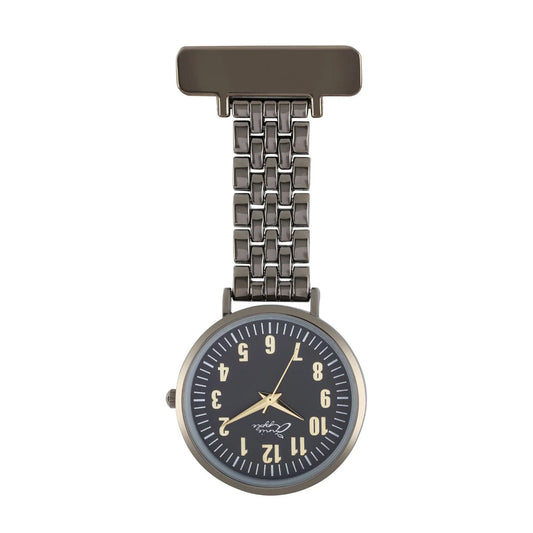 Annie Apple Nurses Fob Watch - Aurora - Gold/Gunmetal - Link - 35mm