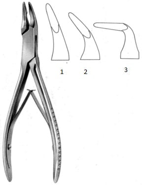 Blumenthal Bone Rongeur Forceps - Medium Bend - 14cm