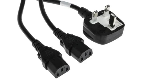 3M IEC Mains Cable with 13A UK Plug for use with ConMed Hyfrecator 2000