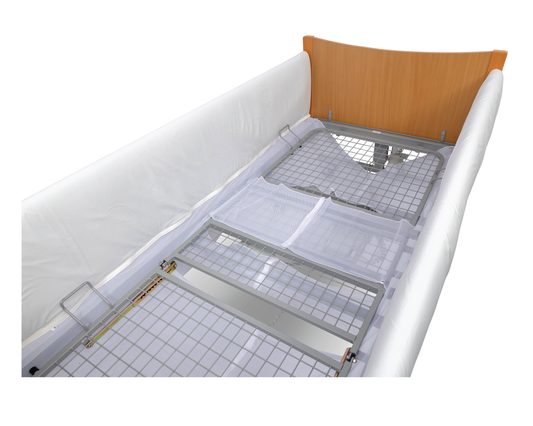 MRSA Resistant Connected Bed Rail Protectors - With Mesh