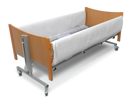 MRSA Resistant Connected Bed Rail Protectors - With Mesh