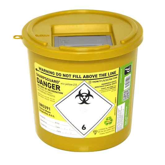 Sharpsguard 2.5 Litre Yellow Sharps Bin