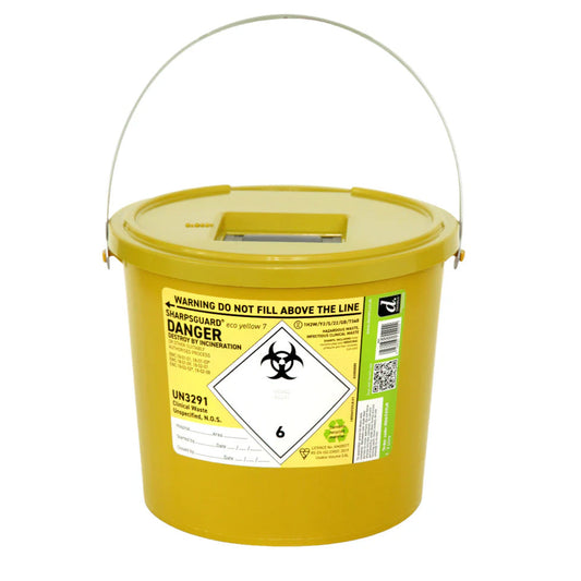 Sharpsguard Yellow Sharps Bin - 7 Litre