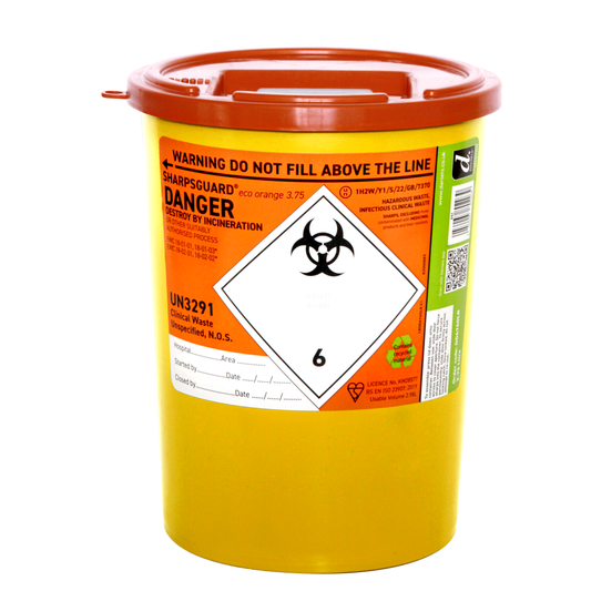 Sharpsguard Orange 3.75 Ltr Sharps Bin