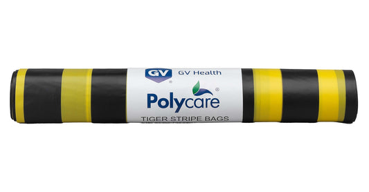 90L Tiger Stripe Polythene Waste Bag, Large, Heavy Duty 75mu - 1 Roll of 10