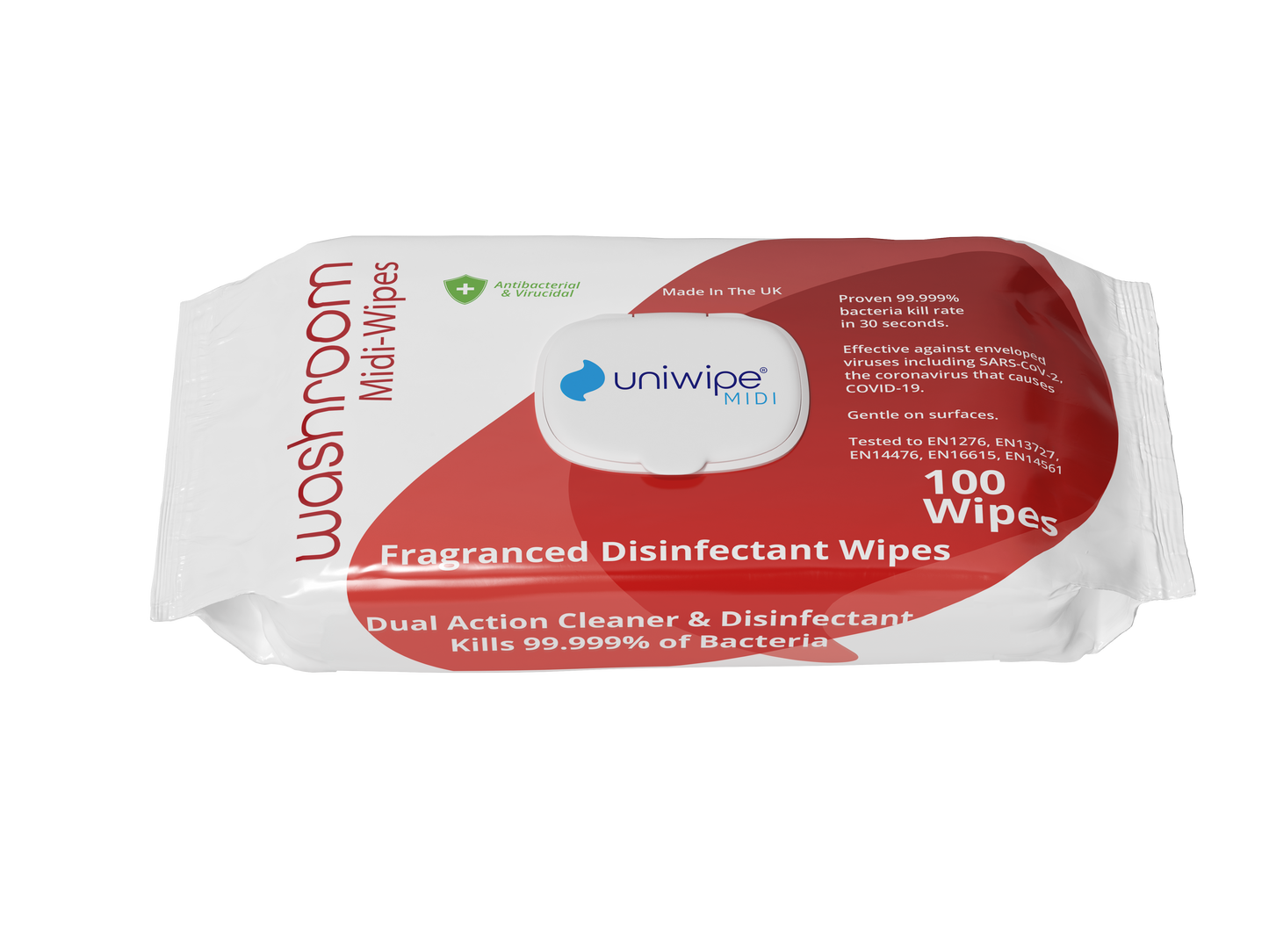 Uniwipe - Washroom Surface Disinfectant Wipes (Pack of 100)