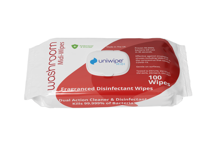 Uniwipe - Washroom Surface Disinfectant Wipes (Pack of 100)