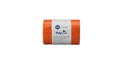 Orange - Medium Duty Clinical Waste Bags - Small 20L - Roll of 50