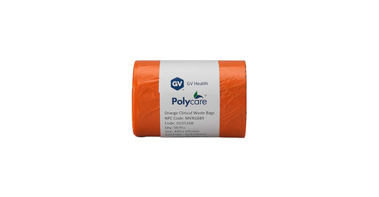 Orange - Medium Duty Clinical Waste Bags - Small 20L - Roll of 50