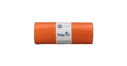 Orange Medium Duty Clinical Waste Bags - 90L Large - Roll of 25