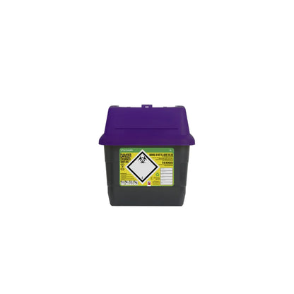 Sharpsafe® Grey Sharps Bin - Purple Lid