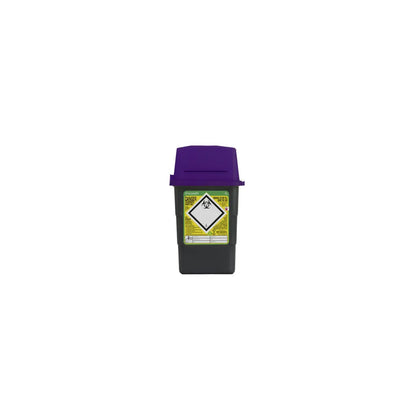 Sharpsafe® Grey Sharps Bin - Purple Lid