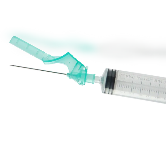 Terumo AGANI Safety Hypodermic Needle - 23G, 1.5" x100 - Blue