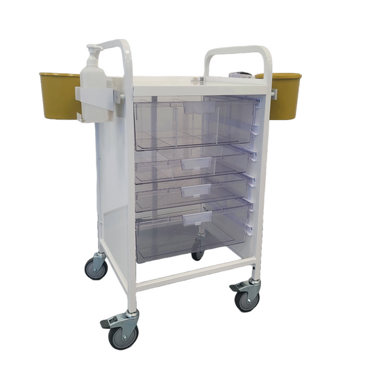 Vaccination Trolley Vista - Clear Trays