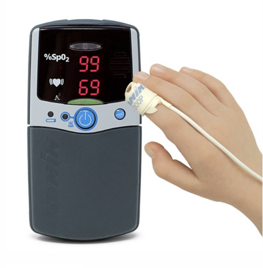 Nonin PalmSAT 2500 Handheld Pulse Oximeter, alarm, flexiNonin sensor, Paediatric