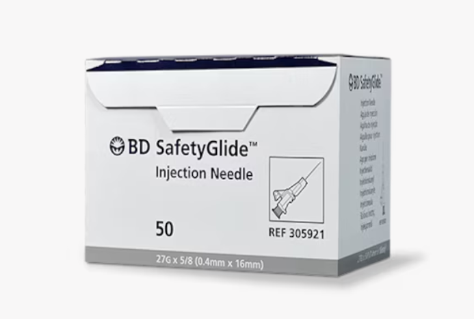 BD SafetyGlide Needle 27G x 5/8 " - Box of 50