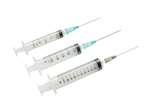 Terumo 3 Part Syringe with needle, 3ml, 21g, 0.8mm, 1", 25mm - Box of 100