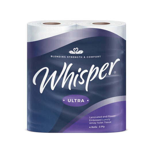 Whisper Luxury 3 Ply Toilet Roll x 40 Rolls