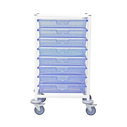 Medi-Storage Trolley with 8 Shallow Trays