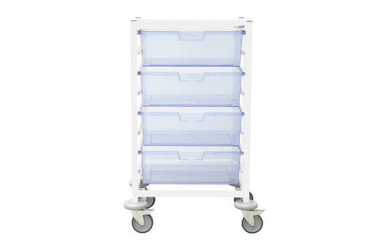 Medi-Storage Trolley with 4 Deep Trays