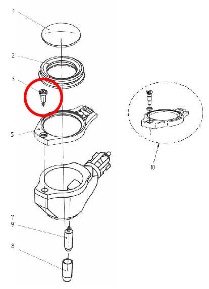 FIXING SCREW WITH O-RING for BETA 100 Veterinary Otoscope