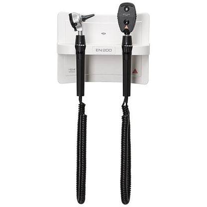 HEINE EN200 LED Wall Diagnostic Station - With BETA200 LED F.O Otoscope & BETA200 LED Ophthalmoscope