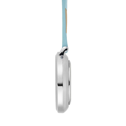 Annie Apple Nurses Fob Watch - Aurora - Marble/Silver/Blue - Leather - 35mm