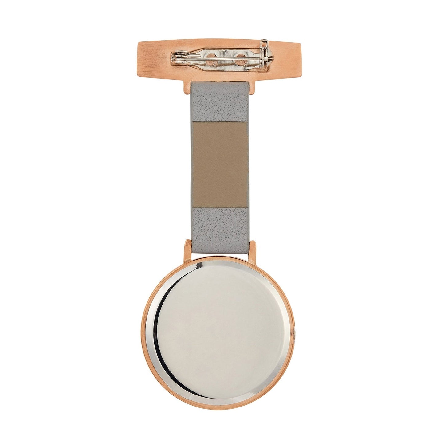 Annie Apple Nurses Fob Watch - Meraki - Marble/Rose Gold/Grey - Leather - 35mm