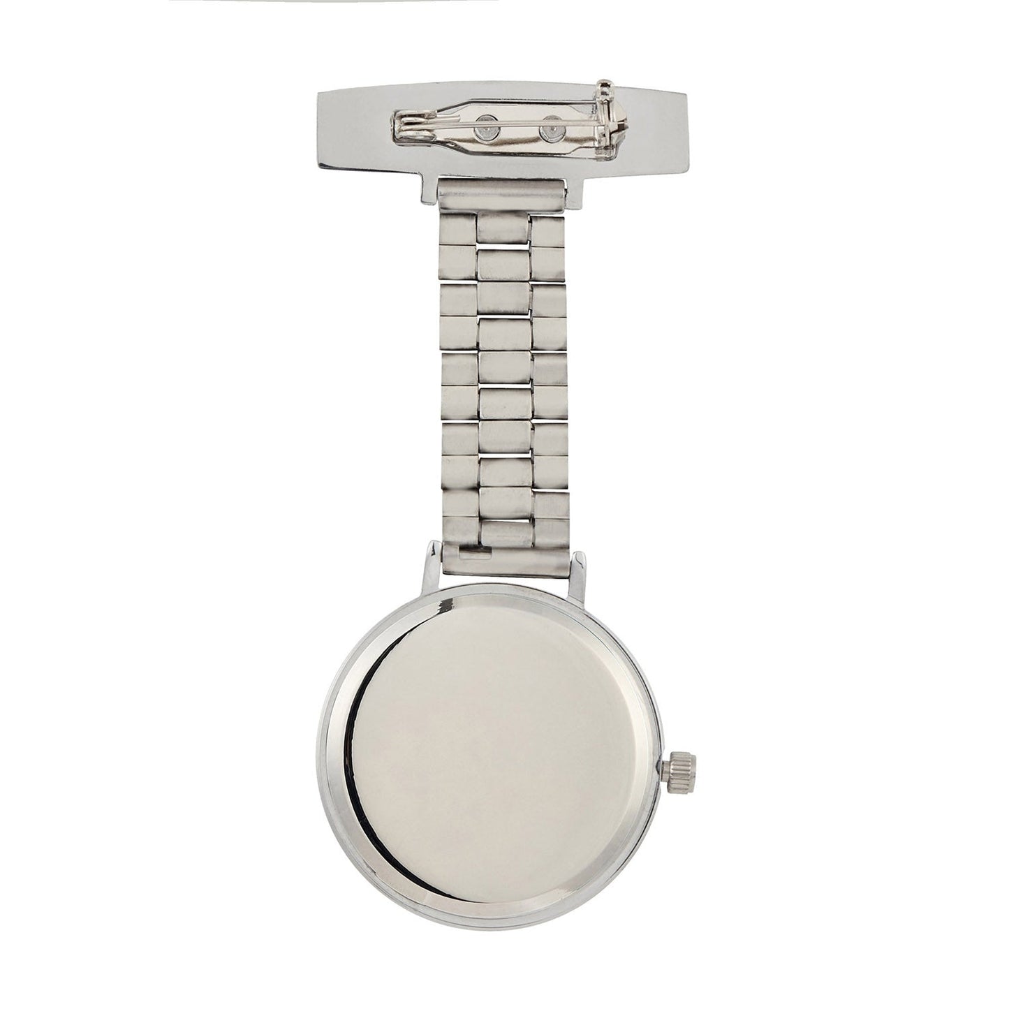 Annie Apple Nurses Fob Watch - Meraki - Gunmetal/Silver - Link - 35mm